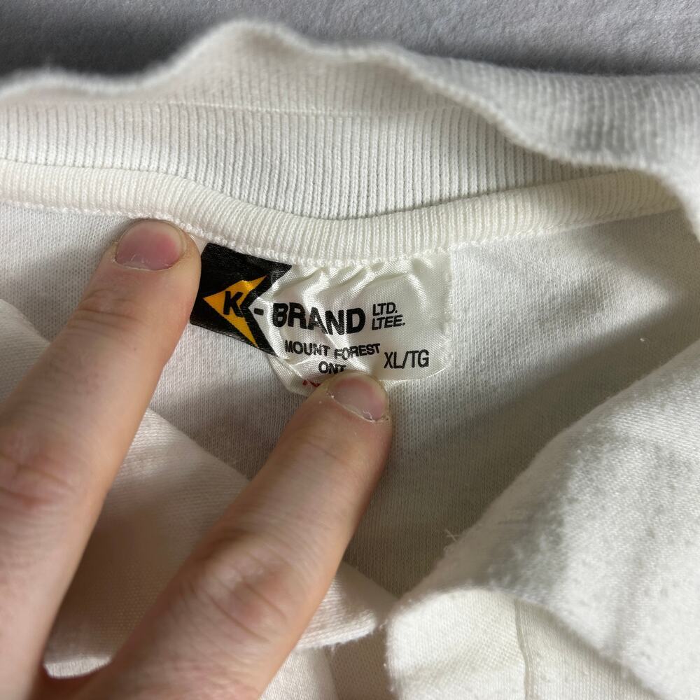 Vintage 90s Spider Bay Marina Little Current Polo Shirt, White Single Stitch, XL - Picture 10 of 13